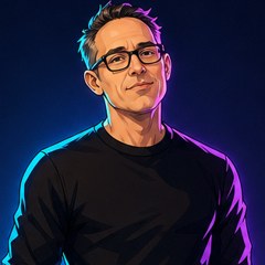 Mark, illustrated as a cel-shaded Novara avatar